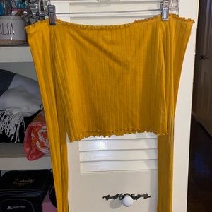 Long sleeve off the shoulder top